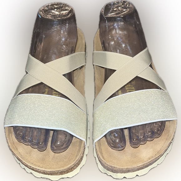 Papillio Birkenstock COSMA beige/gold stretch - Picture 2 of 8